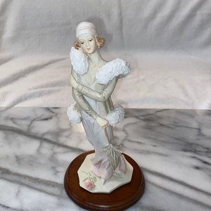 Figurine of a woman with umbrella